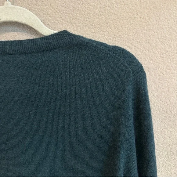 NWT Antonio Melani | L | 100% Cashmere Crewneck Sweater Spruce Green DEEP GREEN - Picture 9 of 9